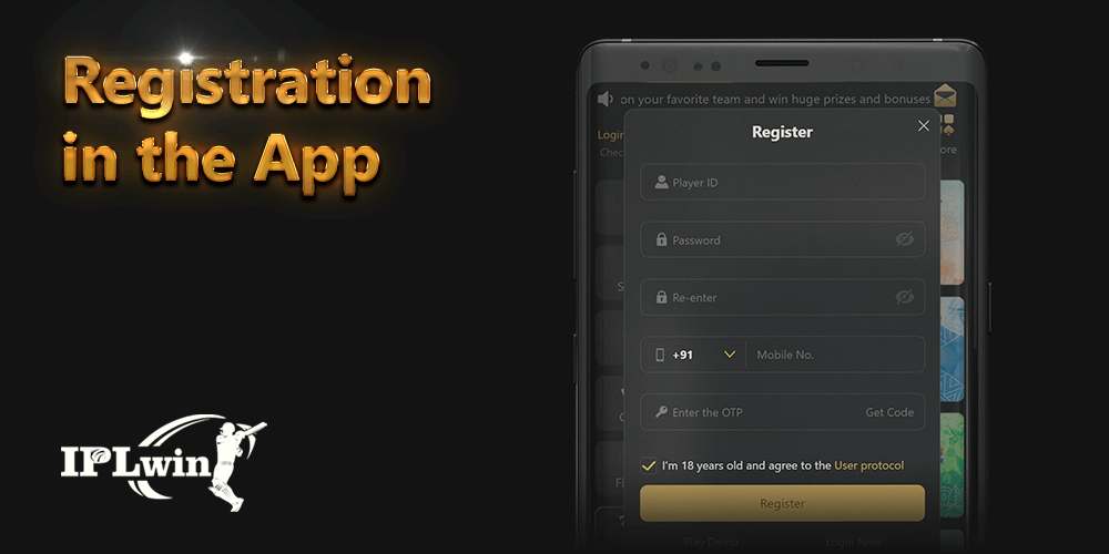 How to register at the IPLwin mobile app