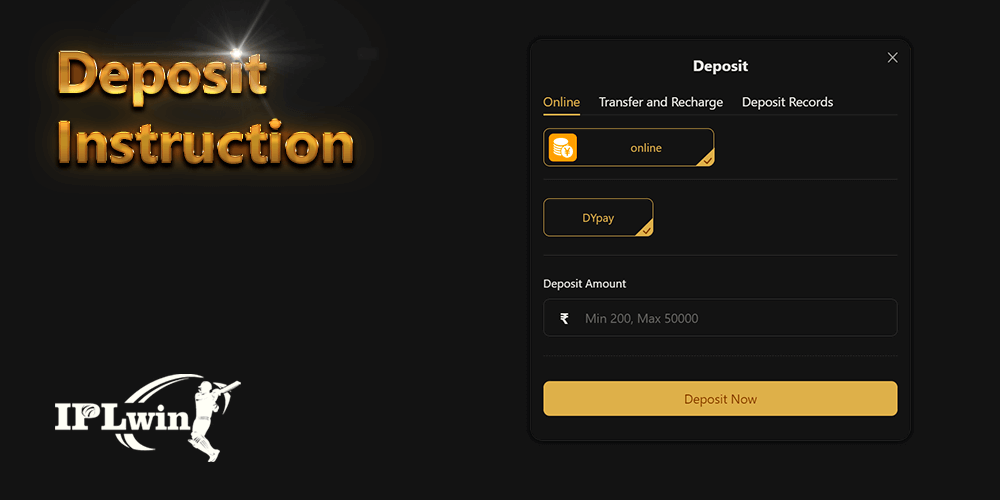 How to deposit at IPLwin - complete instruction